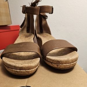 UGG Tan Wedge Sandal